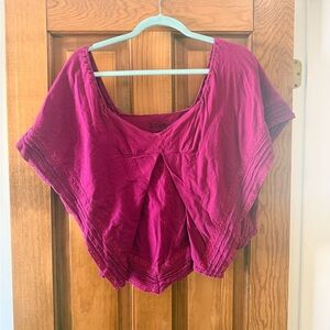 Free People Intimately Fuchsia Blouse